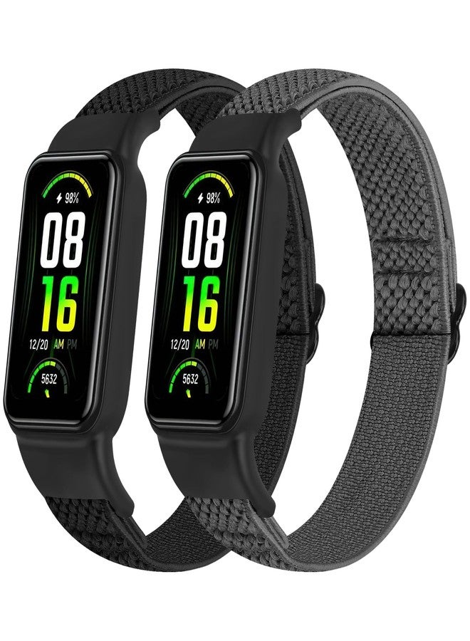 TumpCez Solo Loop Elastic Nylon Bands Only Compatible with Amazfit Band 7 Straps,Soft Adjustable Stretchy Sport Replacement Strap for Amazfit Band 7 for Men Women - Image 1