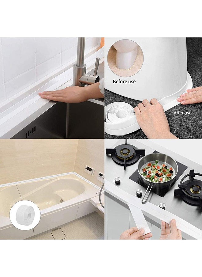 Self-Adhesive Waterproof Sealing Tape, Wall Sealing Tape Caulk Sealer, Moisture Proof High Adhesion, Toilet Gap Wall Corner Line Sticker 3.2M * 3.8CM  - Image 3