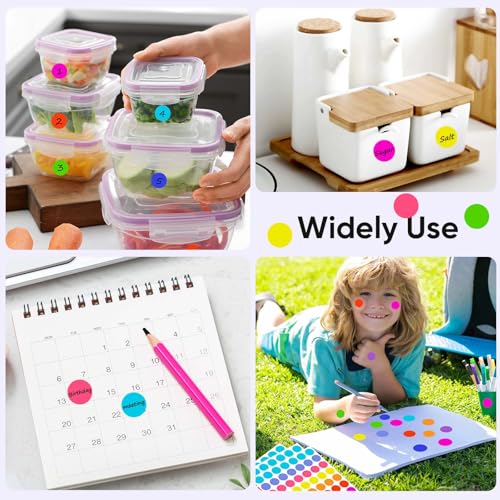 Zacool 1400 PCS Color Coding Labels Circle Dot Stickers,Round Color Coding Labels Sticky Dots Labels Stickers 10 Color Style Colored Dot Stickers for Toddlers Office Student Classroom Papers - Image 4