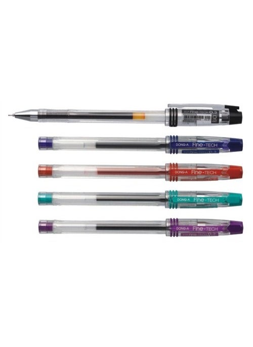 Dong-A - FineTech Water Based Gel Pen 0.3 mm. Extra Fine Tip Box of 12 - Image 1