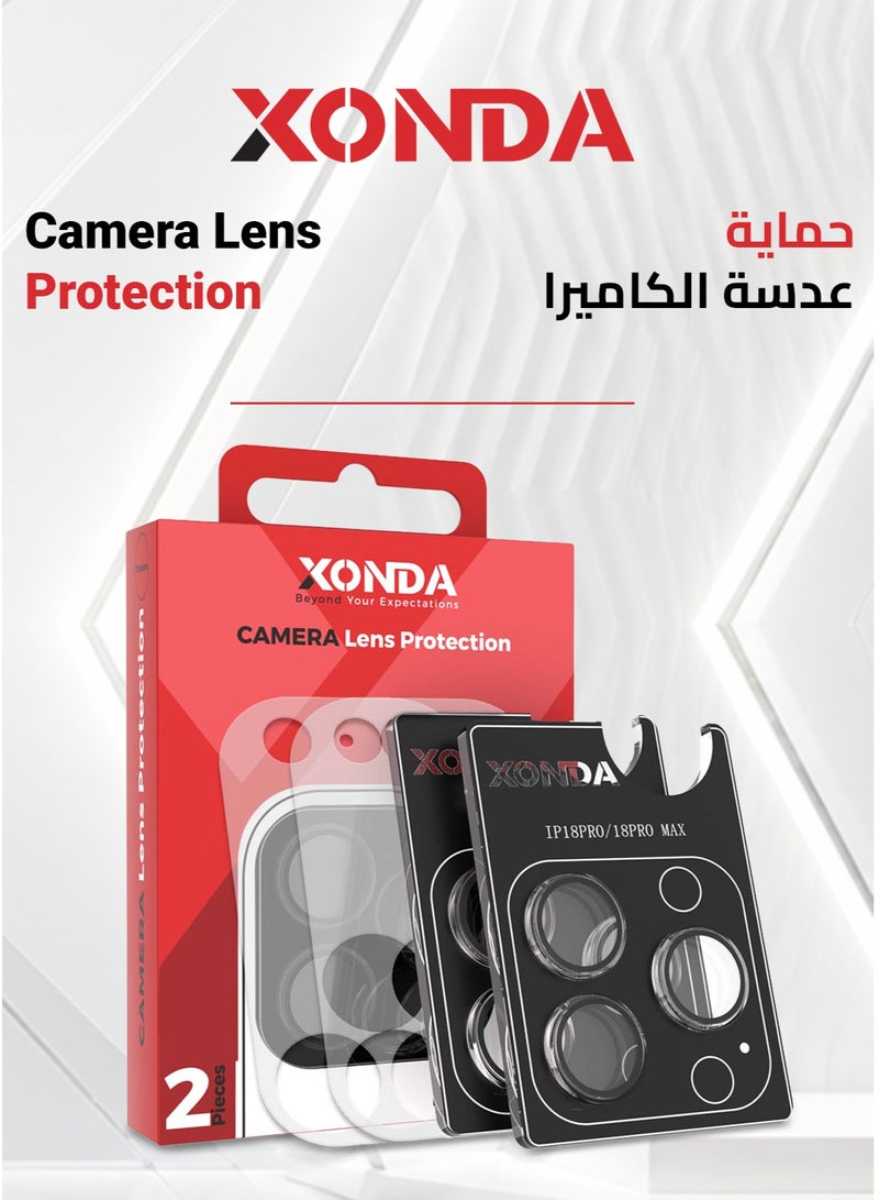 Xonda Iphone  18 Pro Max Camera Lens, Camera Back side protector - Transparent (2 Pcs) - Image 3