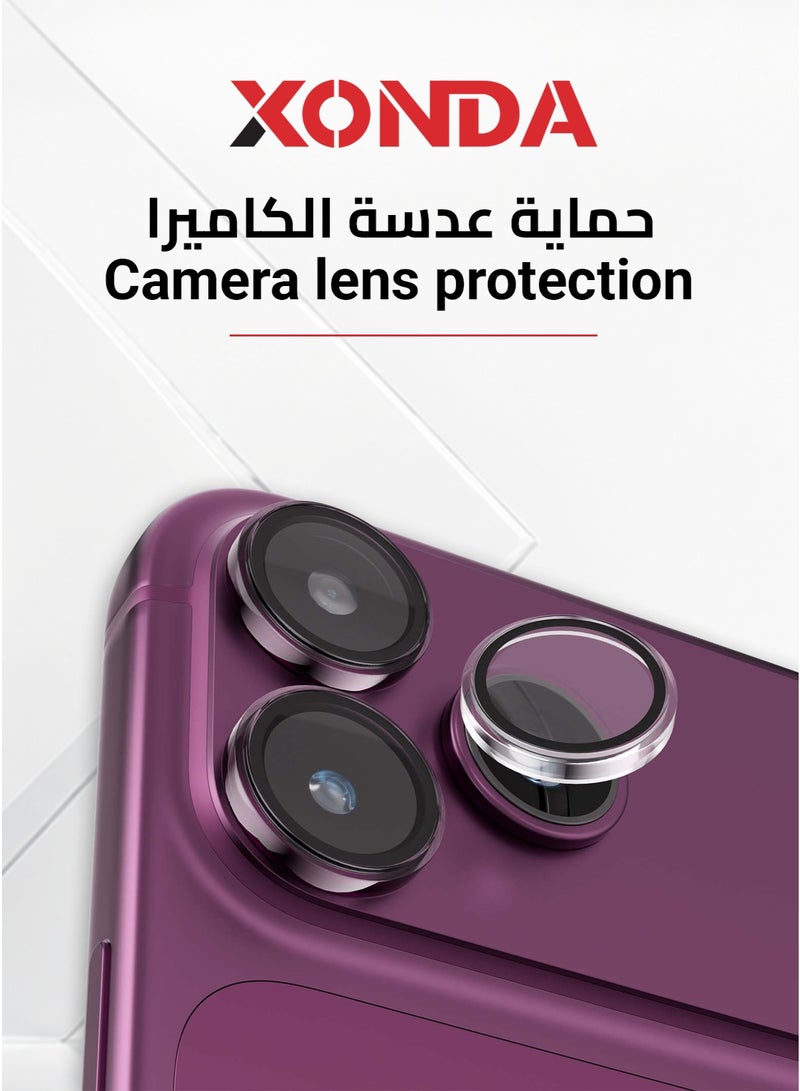 Xonda Iphone  18 Pro Max Camera Lens, Camera Back side protector - Transparent (2 Pcs) - Image 2