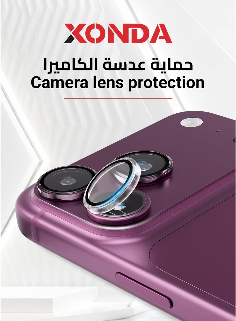 Xonda Iphone  18 Pro Max Camera Lens, Camera Back side protector - Transparent (2 Pcs) - Image 4