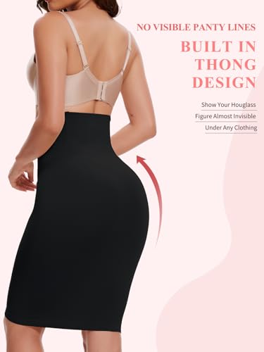 JOYSHAPER Shapewear Slip for Under Dresses Half Slip Tummy Control Dress Seamless Skirt Slip Body Shaper - Image 4
