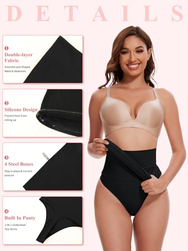 JOYSHAPER Shapewear Slip for Under Dresses Half Slip Tummy Control Dress Seamless Skirt Slip Body Shaper - Image 3
