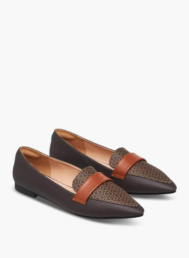 Women Monogram Print Loafers