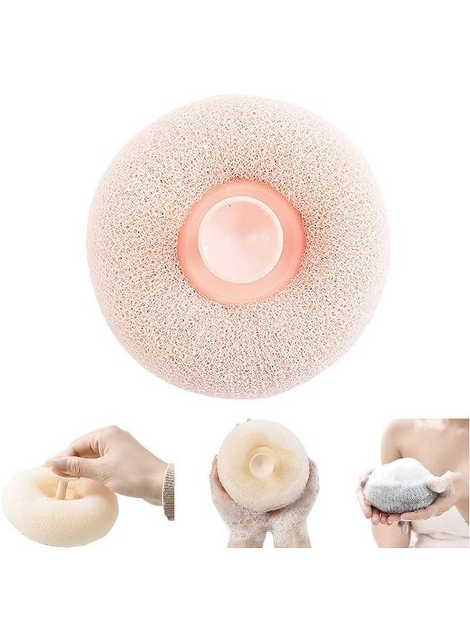 CLICKSWIFT إسفنجة استحمام مقشرة CLICKSWIFT لإزالة الطين والأوساخ للجسم || لوفة رغوية دائرية مقشرة للرجال والنساء والأطفال || فرك فائق النعومة مع كوب شفط 1 قطعة متعددة الألوان - Image 1