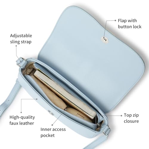 Fastrack On the Go Sling Bag for Women| Compact Crossbody with Magnetic Closure Flap, Adjustable Strap & Internal Zipper Pocket | Trendy Everyday Sling Bag for Women - Image 4