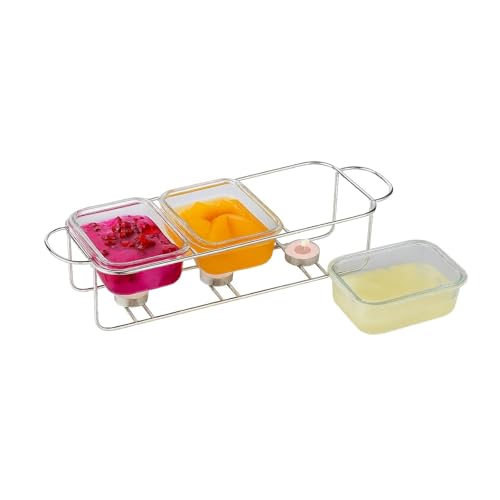 Incrizma Glass Chafing Dish Buffet Set 3 in 1-3x650 ml Chafing Dishes for Buffet - Warming Trays for Food - Chafers and Buffet Warmers Setsfor Birthday, Wedding Party | Food Warmer Kit - Image 1