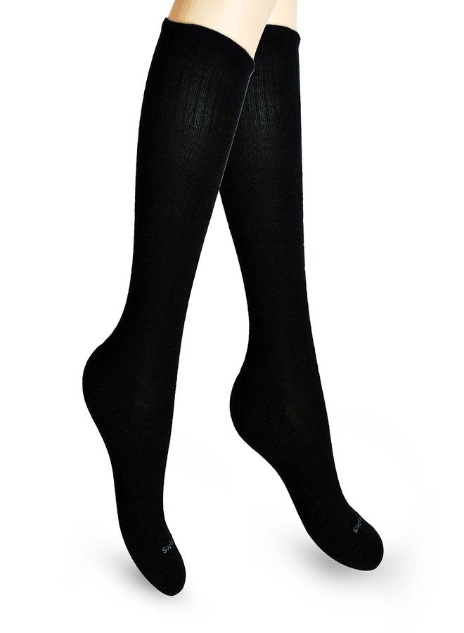 SocksLane Cotton Compression Socks for Women. Graduated Stockings for Nurses, Maternity, Travel, Flight, Pregnancy, Varicose Veins, Calf Support. 15-20 mmHg Medical Circulation Hose. Knee High 1 Pair - Image 1