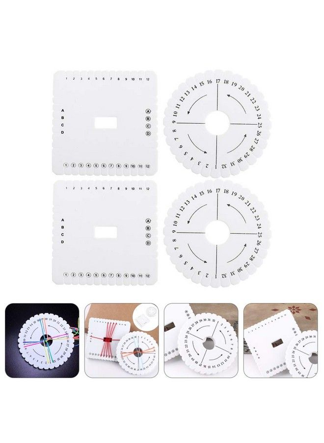 EXCEART 4Pcs Braiding Disk Eva Foam Thread Disk Braiding Plate Diy Braided Weaving Board For Fine Threads Wire Beaded Kumihimo Kit - Image 5