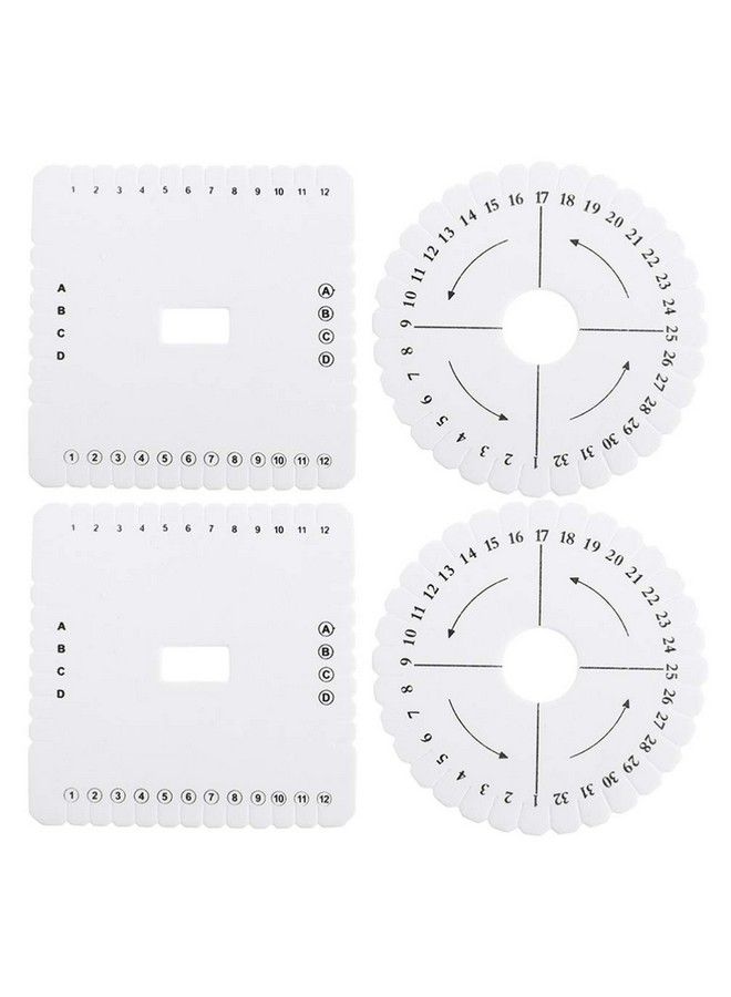 EXCEART 4Pcs Braiding Disk Eva Foam Thread Disk Braiding Plate Diy Braided Weaving Board For Fine Threads Wire Beaded Kumihimo Kit - Image 2