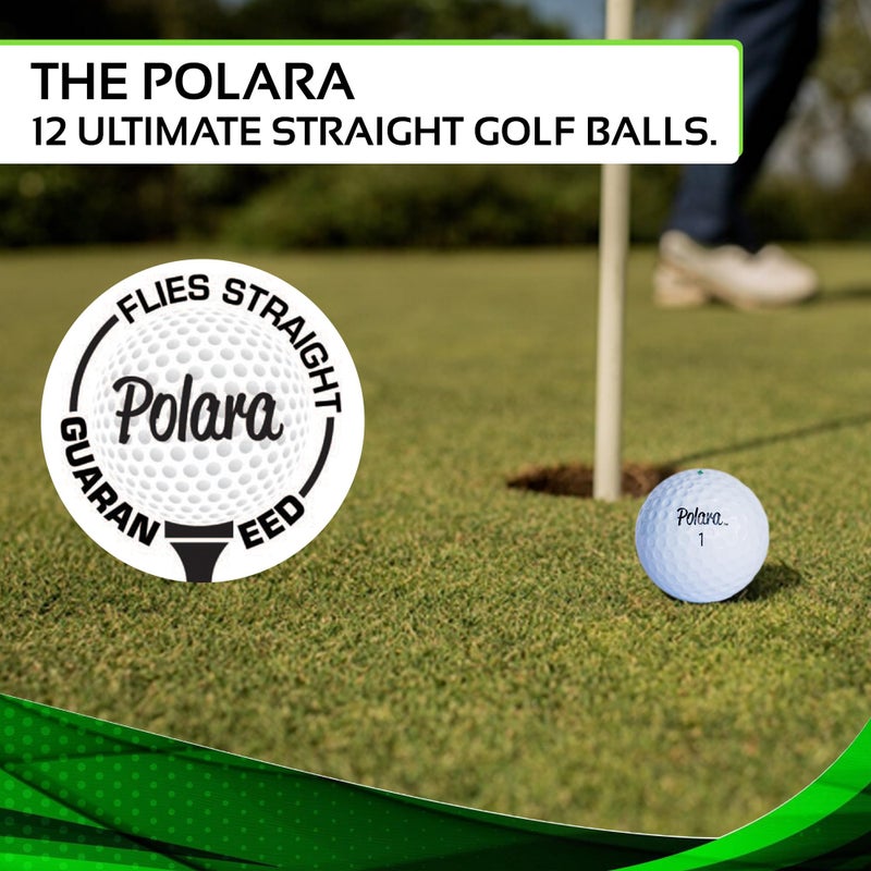 Polara Golf Self-Correcting Golf Balls – Soft Feel, Anti-Slice & Hook Correction, Exceeds USGA Limits, Dimple Pattern, High-Performance Balls for Men & Women Size: 1 box of 12 Style: Ultimate Straight White - Image 2