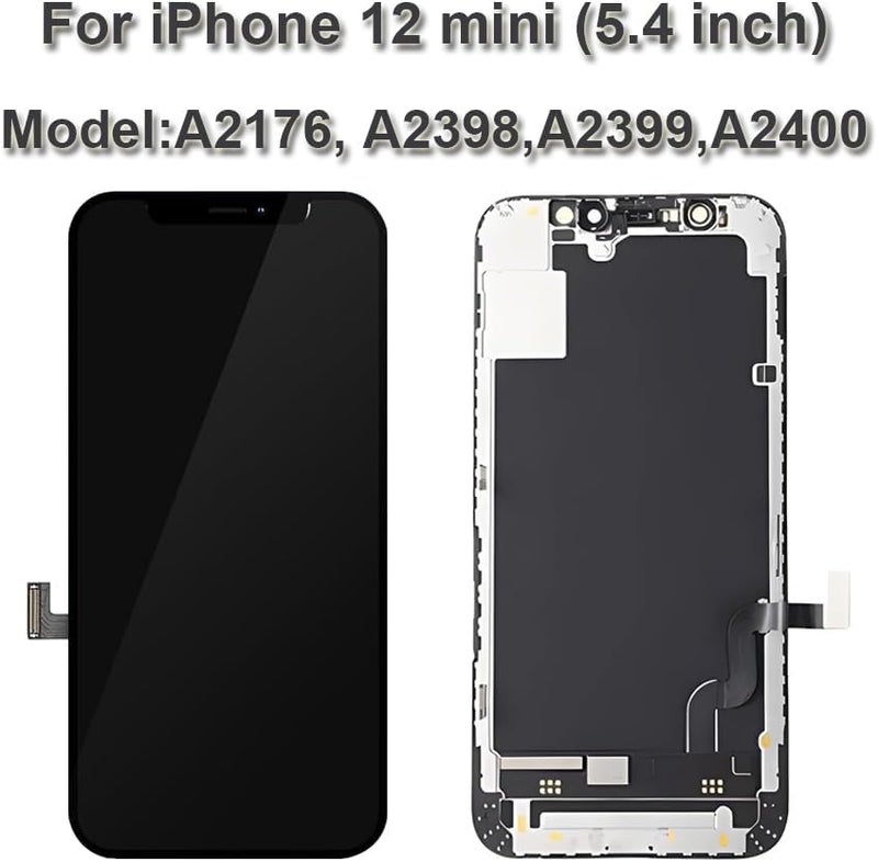 Fixerman Store for iPhone 12 Mini Screen Replacement 5.4 inch (A2176, A2398,A2399,A2400), 3D Touch LCD Display Digitizer Assembly with Repair Tool - Image 3