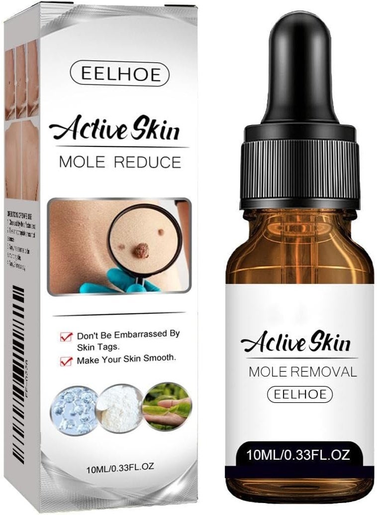 إيلهو سيروم محترف لإزالة الثآليل والشامات، 10 مل - مصحح دقيق للجلد لطيف للوجه والرقبة والجسم مع الجليسرين والبنتينول - علاج سريع لفرط الجلد - Image 1