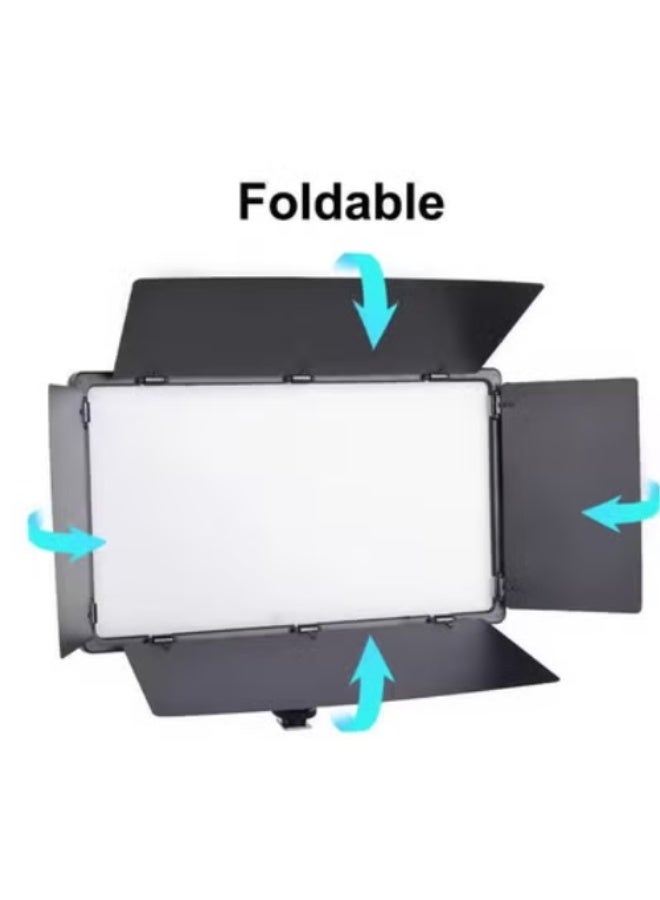 إضاءة تصوير احترافية LED 600، تصوير فوتوغرافي | إضاءة إنتاج فيديو لمدونات يوتيوب | فيديوهات تيك توك وإنستغرام | إضاءة LED لتصوير حفلات الزفاف، سطوع قابل للتعديل، بدون حامل - Image 2