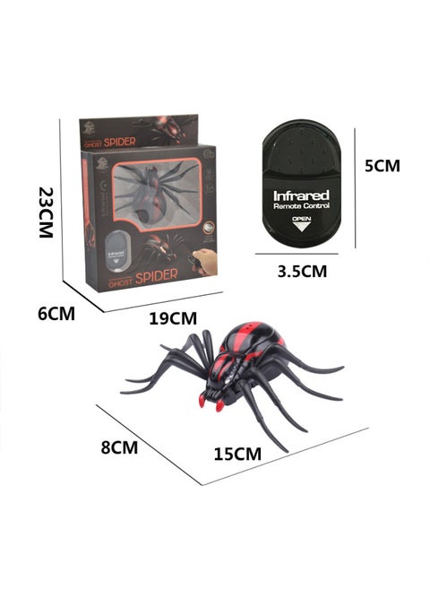 Explosions Strange Simulation Remote Control Animal Infrared Trick Remote Control Snake Remote Control Caterpillar Toy-Color:Remote Control Red Spider