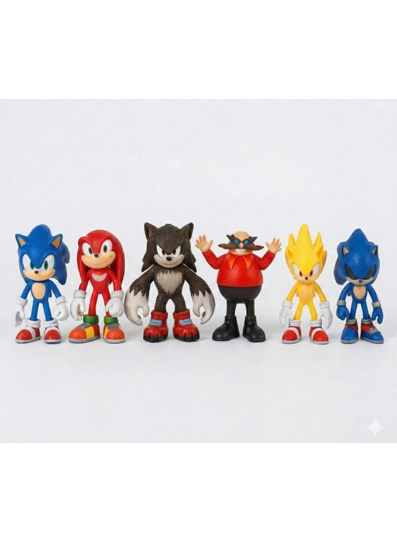 Sonic The Hedgehog Action Figures Set – 4.7 Inch Joint Movable Sonic Toys for Kids, Collectible Playset with Multiple Characters - Image 2