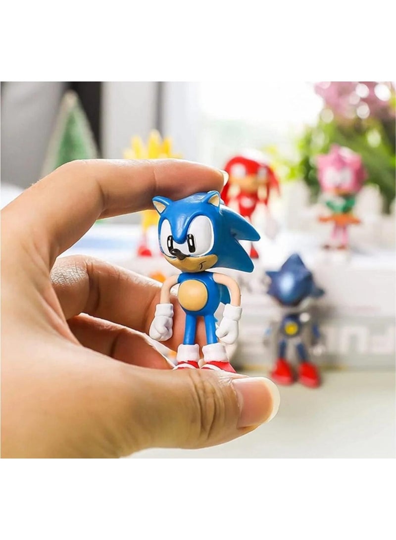 Sonic The Hedgehog Action Figures Set – 4.7 Inch Joint Movable Sonic Toys for Kids, Collectible Playset with Multiple Characters - Image 3