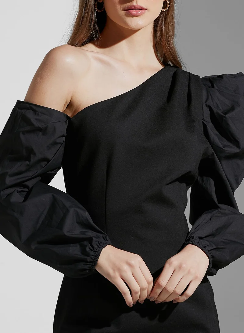 ELLIATT Balloon Sleeves Off Shoulder Dress