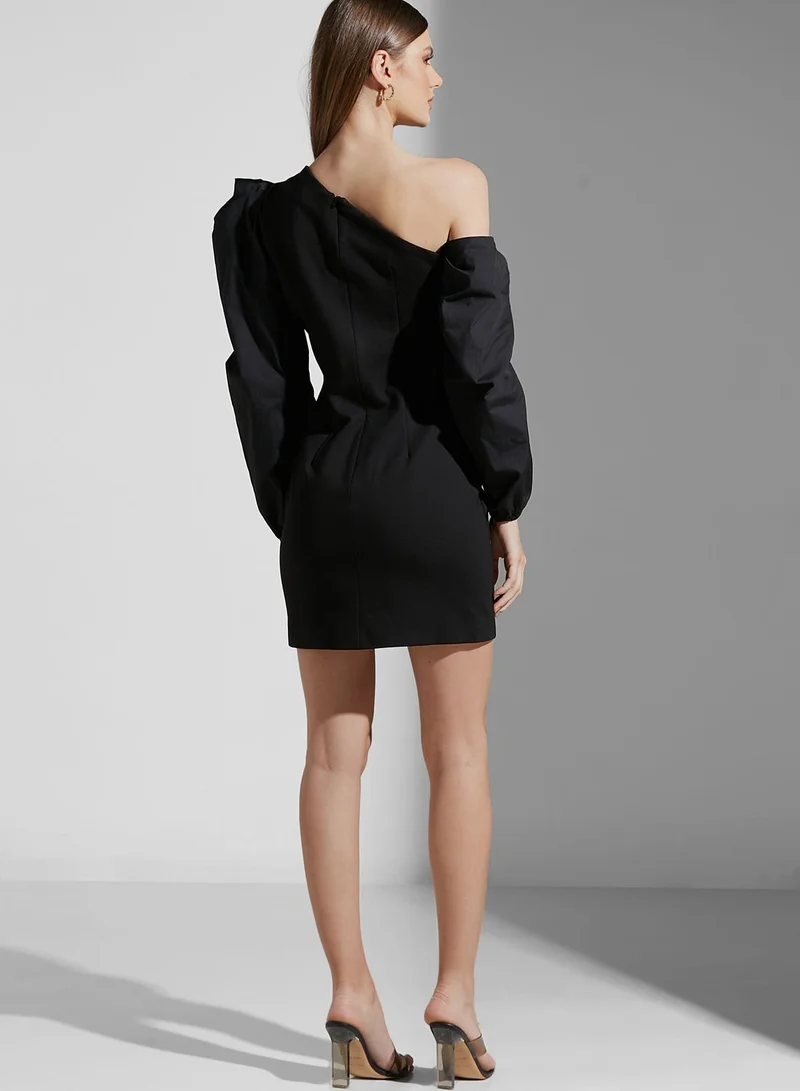 ELLIATT Balloon Sleeves Off Shoulder Dress