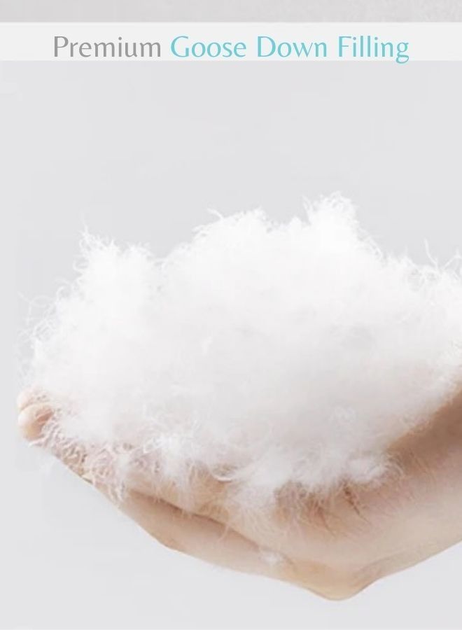 لونا هوم قطعة واحدة من وسادة حشو الريش من الدرجة الأولى ، وسادة دعم للرقبة مقاس قياسي بخمس نجوم - Image 3