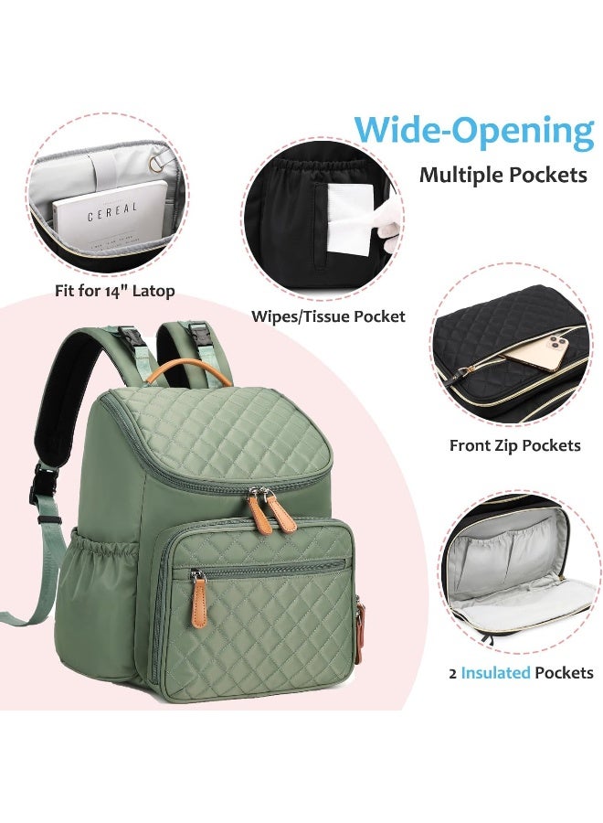 LORADI Large Capacity Diaper Bag Backpack with Stroller Clips - Image 4