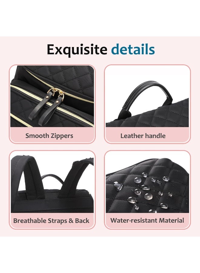 LORADI Large Capacity Diaper Bag Backpack with Stroller Clips - Image 5
