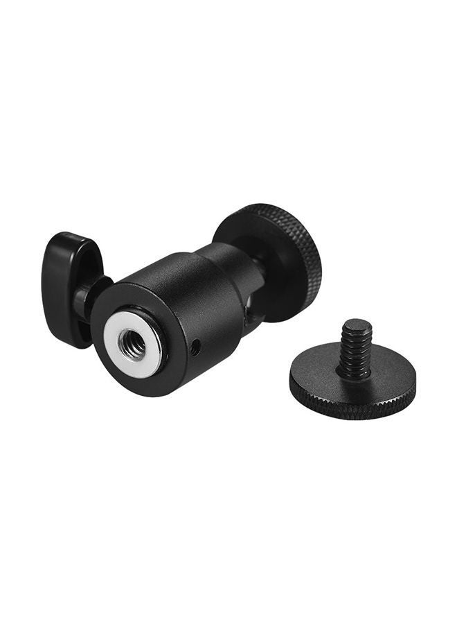 NIBEMINENT 2-Piece Flexible Ball Head Adapter Base For DSLR Camera Black - Image 3