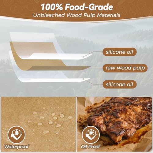 Tripho 360 Count 12"x 16" Heavy Duty Parchment Paper Sheets for Baking, No-Stick & No-Leak Unbleached Baking Paper, Pre-cut Half Parchment Paper Sheets for Oven, Air Fryer, Microwave - Image 4