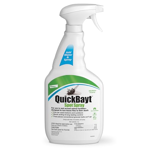 Elanco Animal Health QuickBayt Spot Spray | Premise Spray for Recreational Farms and Rural Environments | Controls Flies | 3oz Bottle - Image 1