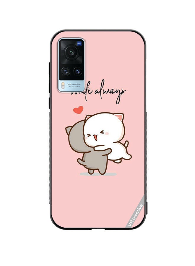 VR CREATIVE Protective Case Cover For Vivo X60 Smile Always Design Multicolour - Image 1