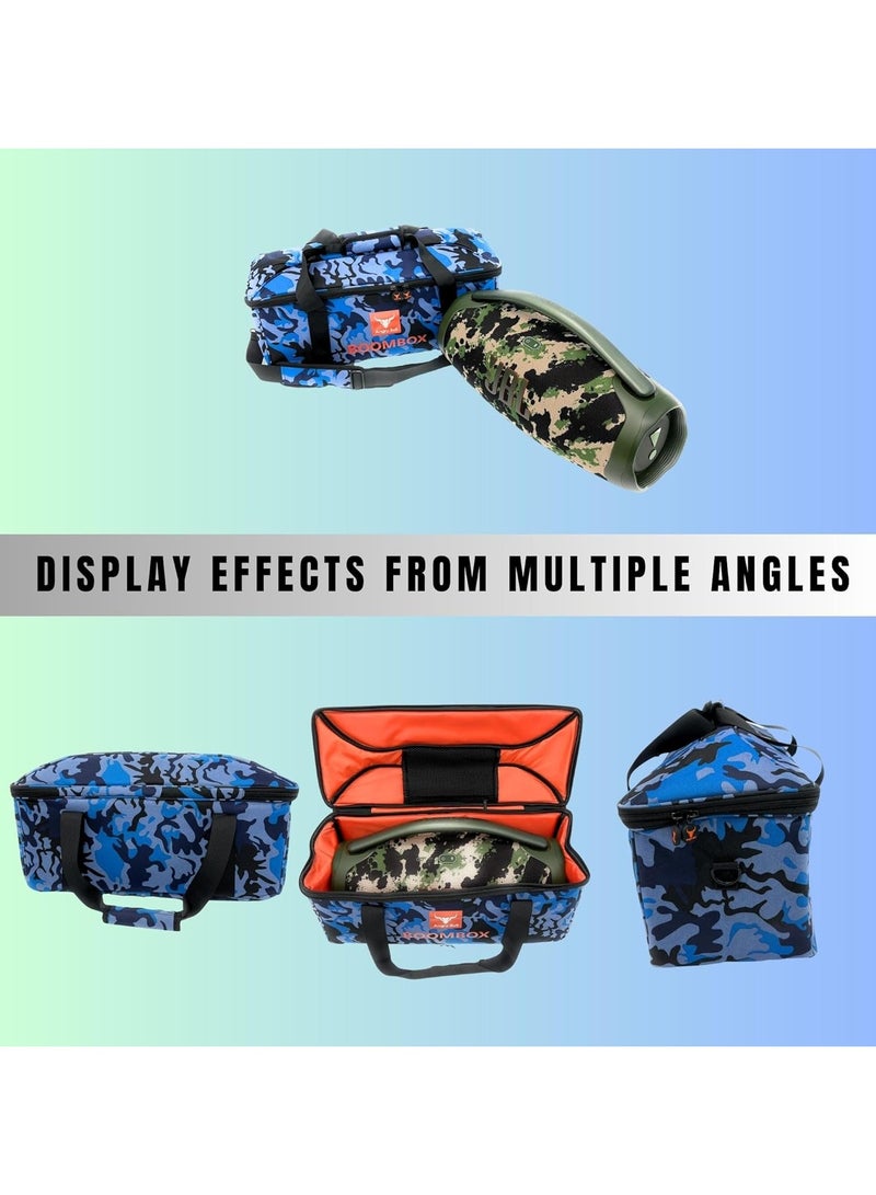Angry Bull Speaker Bag Safety Carrying Case with Shoulder and Handy Strap Travel Bag for JBL Boombox 3 Portable Bluetooth Speaker Army - H  - Image 5