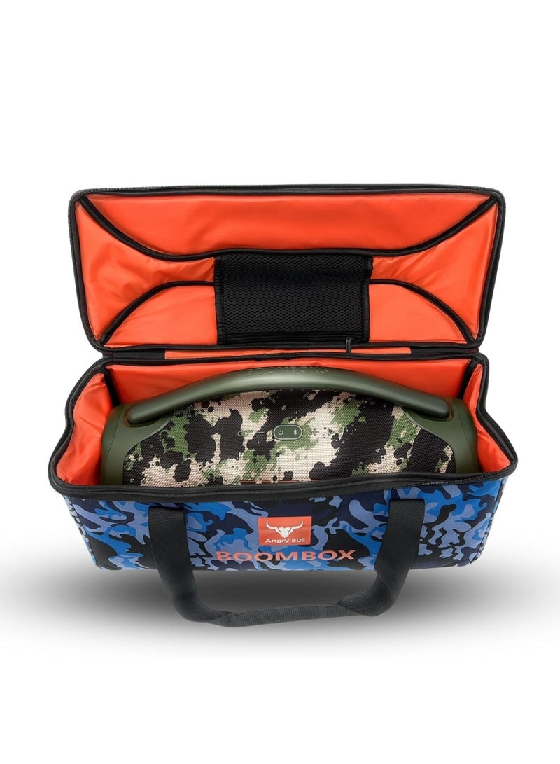 Angry Bull Speaker Bag Safety Carrying Case with Shoulder and Handy Strap Travel Bag for JBL Boombox 3 Portable Bluetooth Speaker Army - H  - Image 2