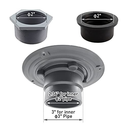Bernkot 2 Inch Shower Drain Base Kit - PVC Sub Drain with Base Flange, Adaptor, Coupler and Gasket for Square/Linear Shower Installation - Image 4