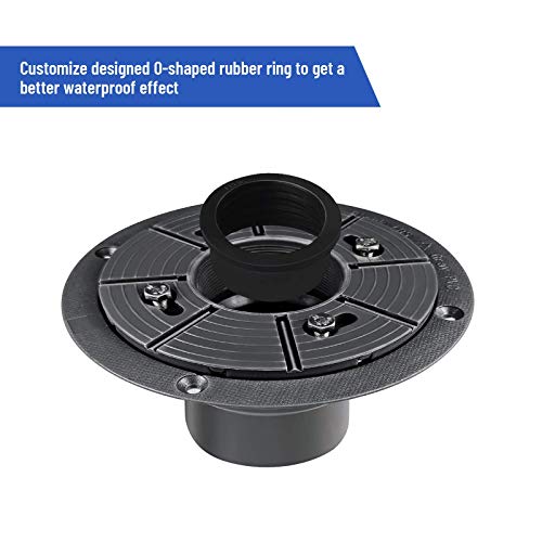 Bernkot 2 Inch Shower Drain Base Kit - PVC Sub Drain with Base Flange, Adaptor, Coupler and Gasket for Square/Linear Shower Installation - Image 5