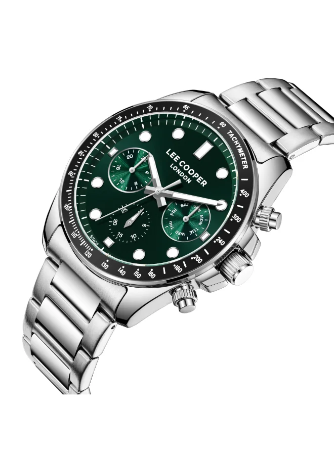 لي كوبر ساعة رجالية معدنية متعددة الوظائف ٤٢ مم