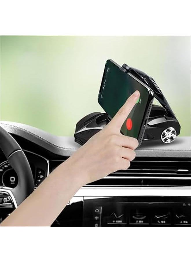Generic - Cool Sporty Car Model Phone Holder, 360° Rotatable Center Console Stand, Model Car Phone Stand for Slip Resistant Phone Mounting and Stylish Car Interior Ornament (Black) - Image 1