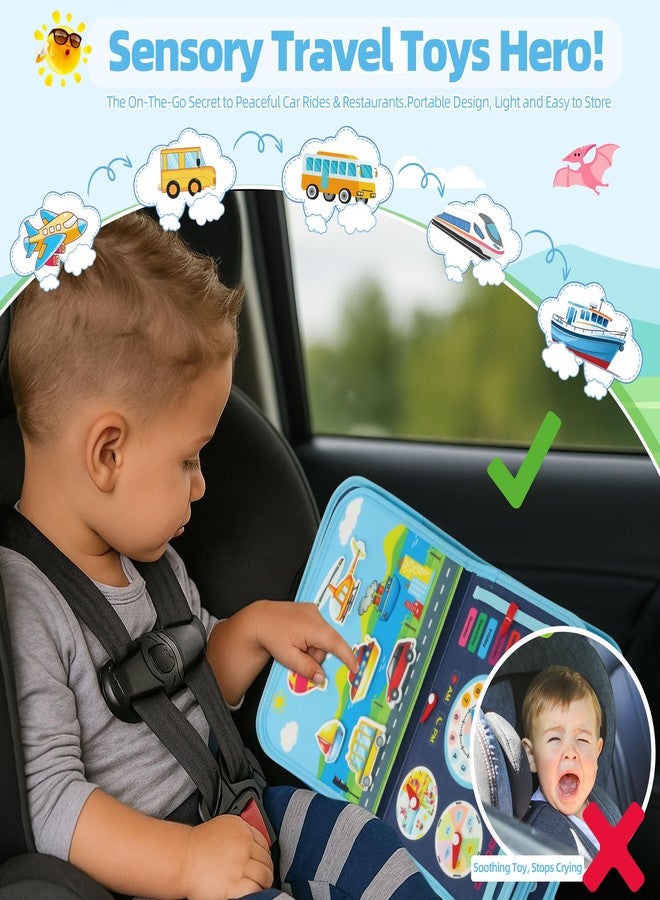 lucdnc Toddler Busy Board Montessori Toys for 3 Year Old Birthday Gifts for Kids 10 Pages in 1 Soft Felt Activity Book Develop Fine Skills Educational Learning Sensory Travel Toys for Airplane Car - Image 4
