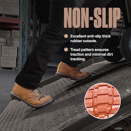EVER BOOTS "Tank Men's Soft Toe Oil Full Grain Leather Work Boots Construction Rubber Sole (10 D(M), TAN) - Image 5