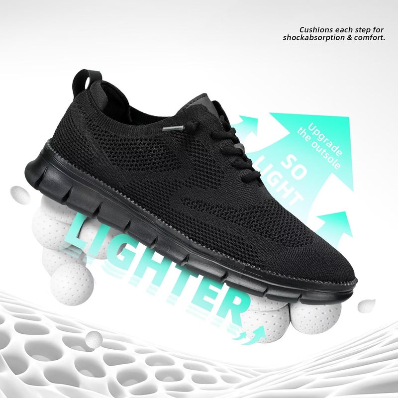 Kvovzo Men's Casual Dress Shoes Fashion Walking Sneakers Mesh Business Oxfords Work Lightweight Soft Sole - Image 4