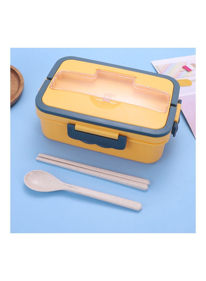 Arabest Wheat Straw Microwave Lunch Box - Yellow Yellow 12 x 20 x 7.6cm - Image 2