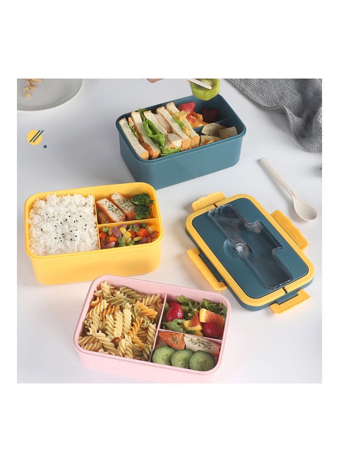 Arabest Wheat Straw Microwave Lunch Box - Yellow Yellow 12 x 20 x 7.6cm - Image 5
