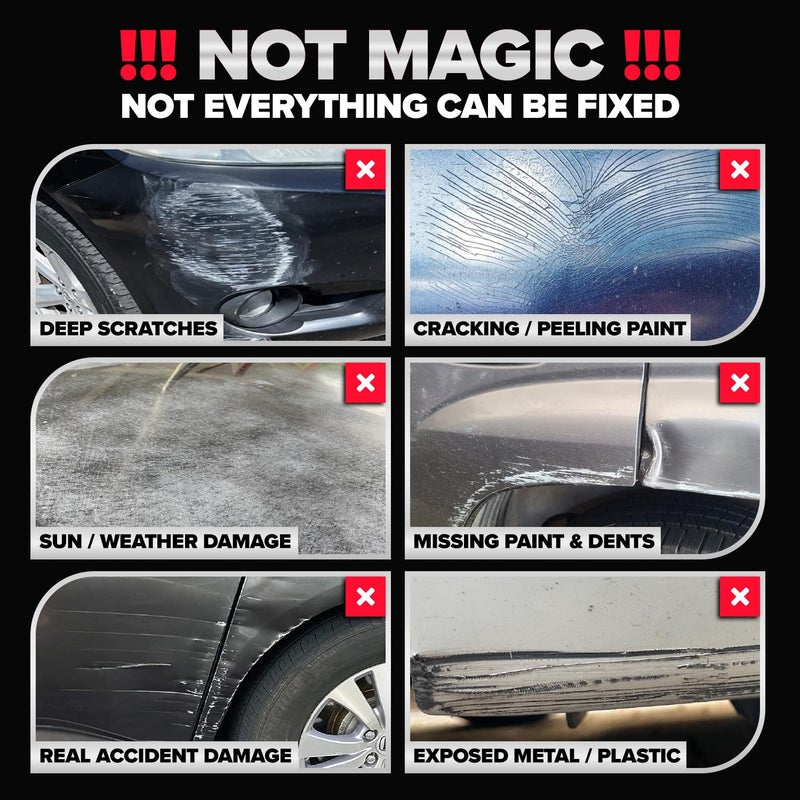 Carfidant Black Scratch and Swirl Remover - Car Paint Scratch Repair & Polishing Compound Kit with Buffer Pad - Restores Gloss & Removes Swirls, Oxidation & Light Scratches - 8.4 fl oz - Image 5