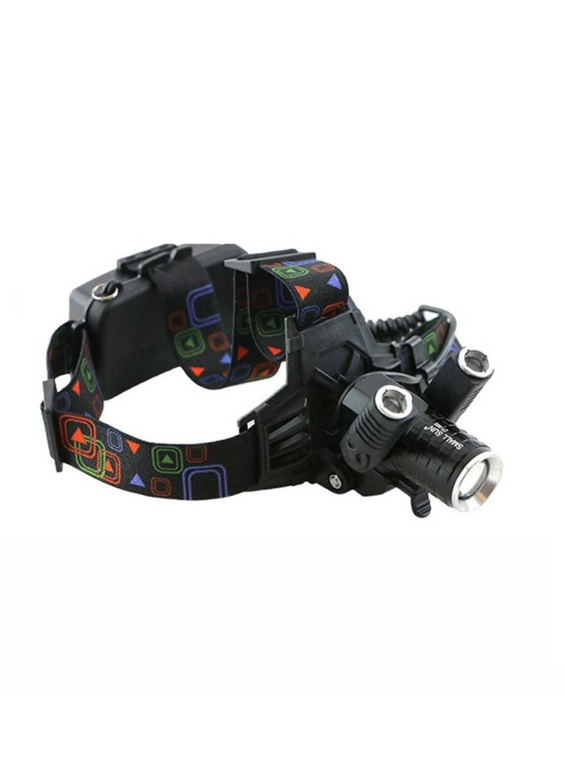 W602 Powerful Headlamp with LED T6+XPE x 2pcs 18650 Battery and Zoom in and out
