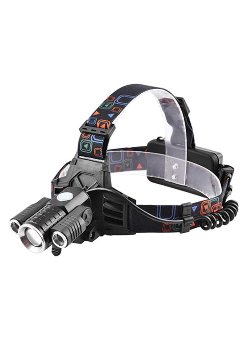 W602 Powerful Headlamp with LED T6+XPE x 2pcs 18650 Battery and Zoom in and out