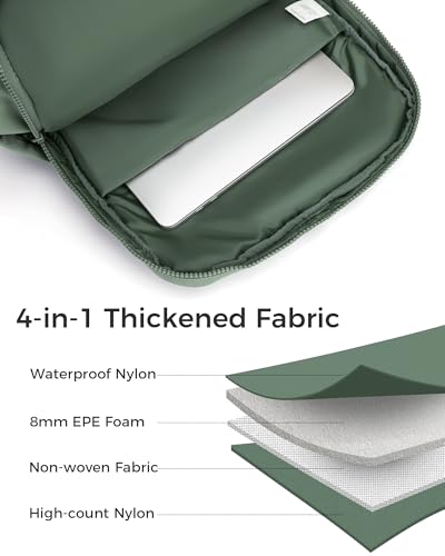FODOKO Backpack for Work, Casual Backpack for Women Men Daypack Backpack for Travel College Bookbag Separate Compartment for 15.6 Inch Notebook JasperGreen - Image 4
