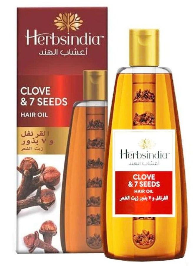 هيربس إنديا زيت شعر القرنفل و 7 بذور أعشاب 180 مل