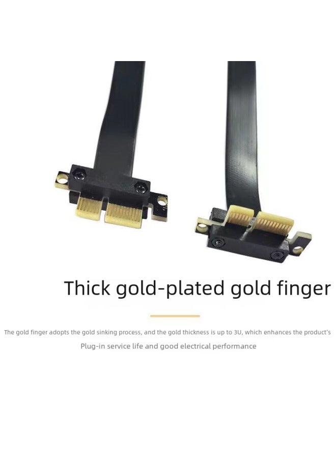 بطاقة ملحقة PCI-E 3.0 1x إلى 1x بزاوية 90 درجة لتوصيل كروت الفيديو والصوت والشبكة اللاسلكية وكرت المصفوفة مع كابل تمديد - Image 3