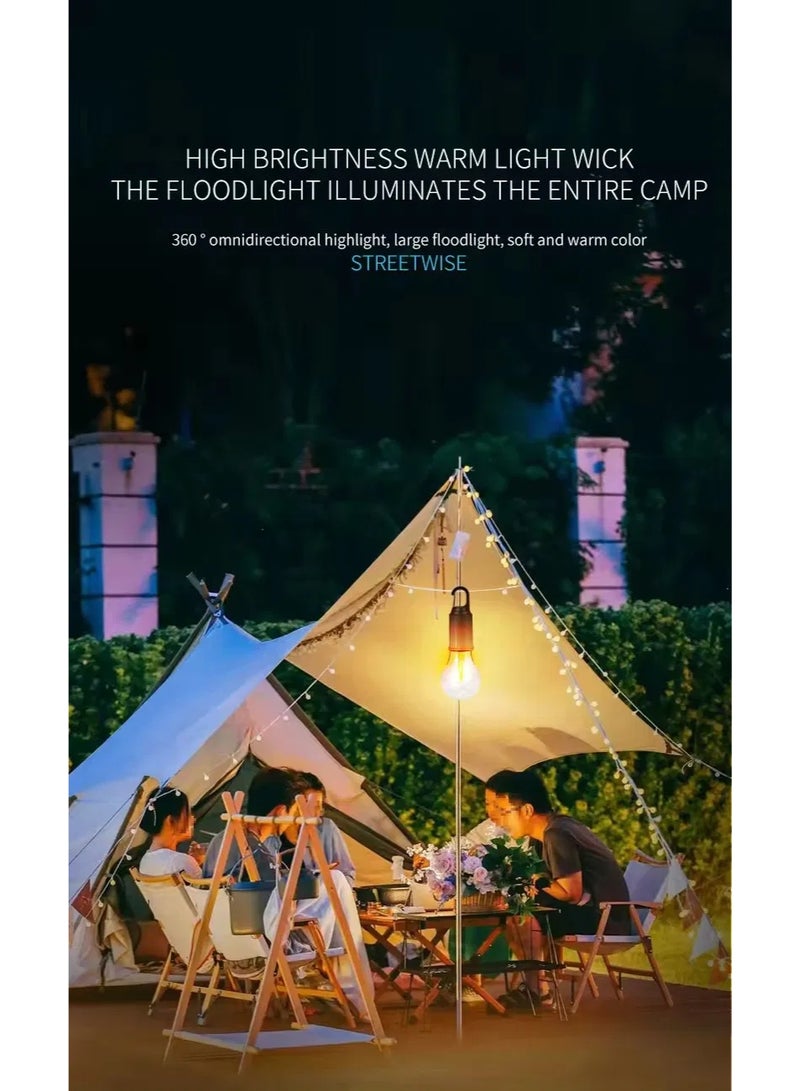 Rechargeable Camping Spotlights.This tent light has three lighting modes for different activities such as camping and emergencies. . dim glow for reading in your tent - Image 3